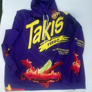 New MENS HOODIE 3XL TAKIS IN PURPLE